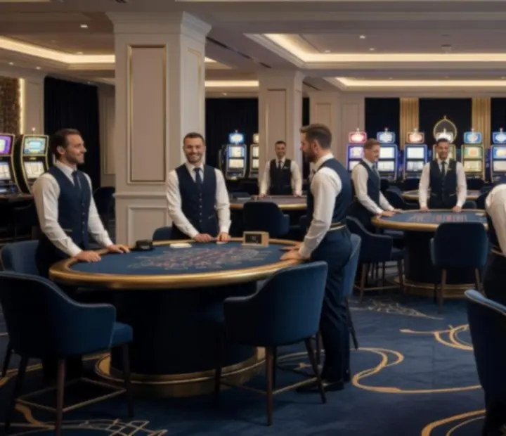 A Casino Ventra fő játékterének modern, elegáns belső tere