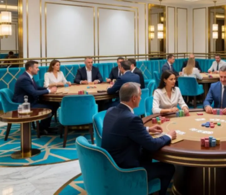 Elegáns, modern pókerterem a Casino Ventrában