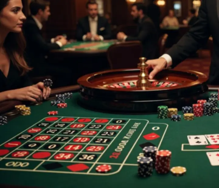Élő rulett és blackjack játékasztalok a Casino Ventra kaszinóban