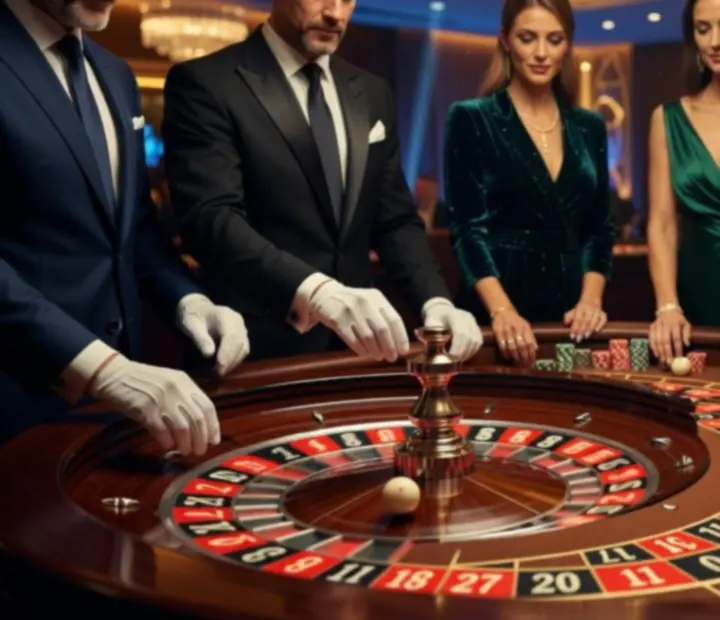 Vendégek rulett asztalnál játszanak a Casino Ventra kaszinóban.